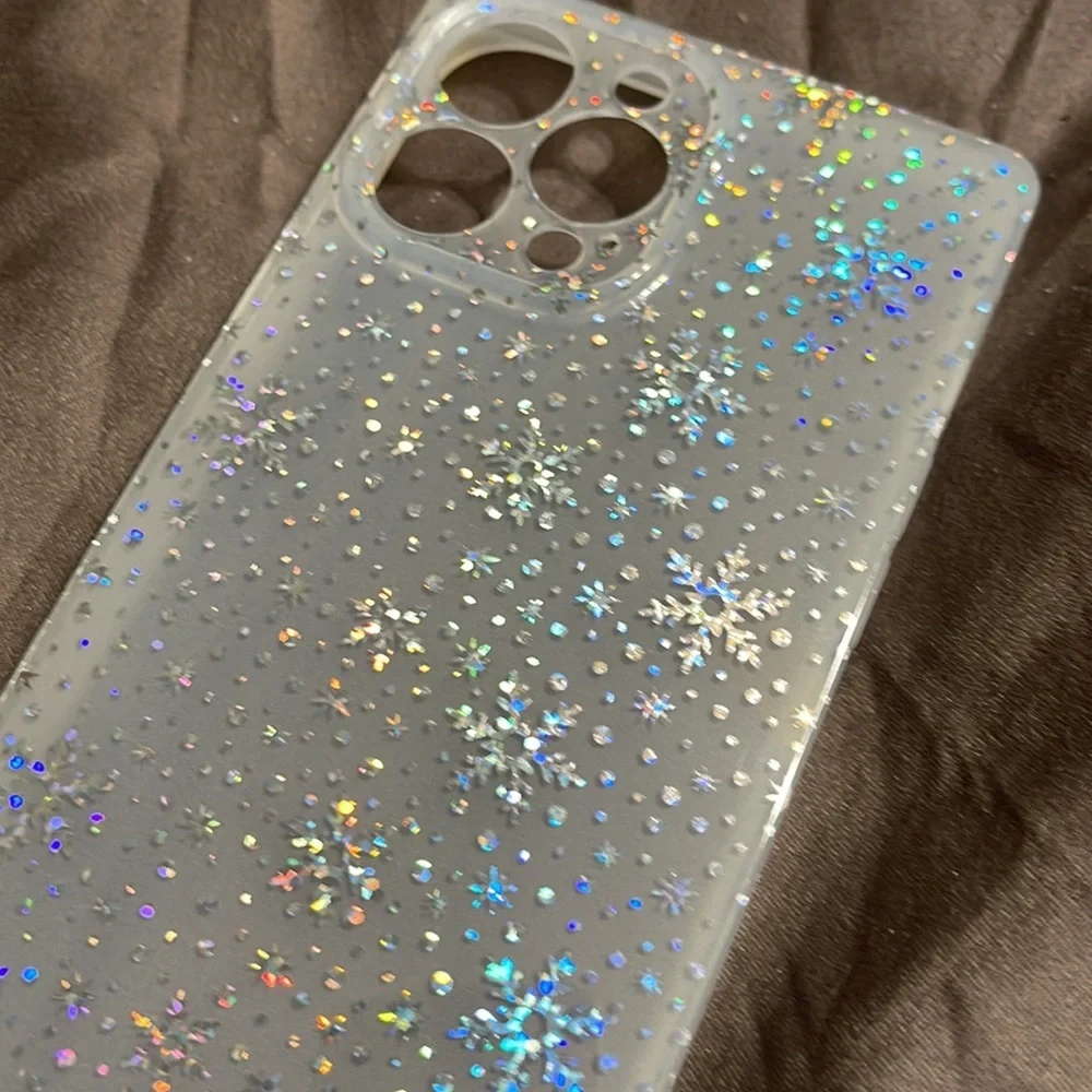New iridescent snowflake iPhone 13 pro max case